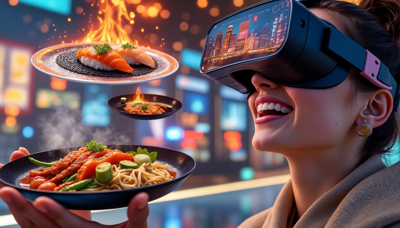 découvrez comment la réalité virtuelle révolutionne notre expérience culinaire en offrant une immersion sensorielle unique. plongez au cœur d'un monde où les saveurs prennent vie et où chaque bouchée devient une aventure inédite. préparez-vous à titiller vos papilles comme jamais auparavant!